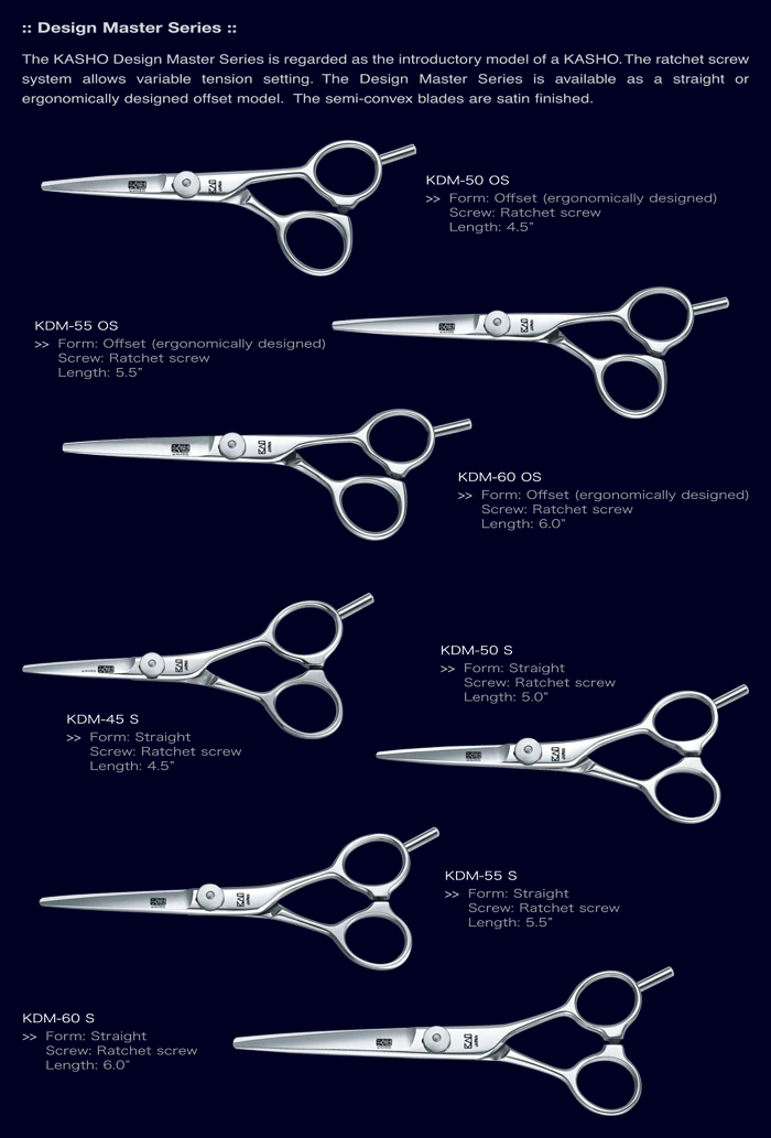 KDM (Design Master) Haircut Scissors KASHO Products KAI Group