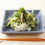 ささみときゅうり、香菜の混ぜ麺