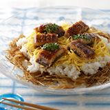 うなぎときんぴらの重ね丼