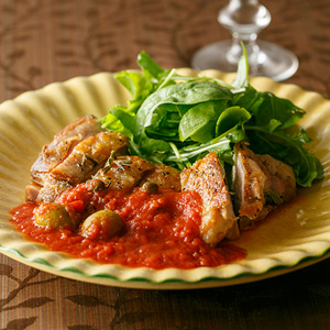 鶏もも肉のグリル トマトソース添え Kai オリジナルレシピ集 知る 楽しむ 貝印