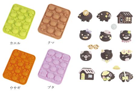 製菓用品 バレンタインに もっと盛ってもっとデコろう 動物とデコレーションパーツの形をしたチョコレートを 一度にたくさん作ることができるシリコーントレーを発売 新着情報 貝印株式会社