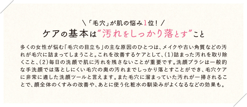 「毛穴」が肌の悩み1位！ ケアの基本は“汚れをしっかり落とす”こと