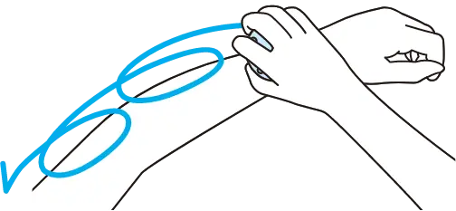 どの方向に動かしてもそれる イラスト