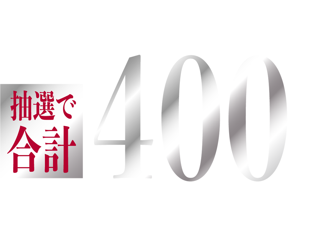 限定デザインを購入して当たる！ 抽選で合計400名様にプレゼント！キャンペーン