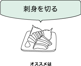 刺身を切る