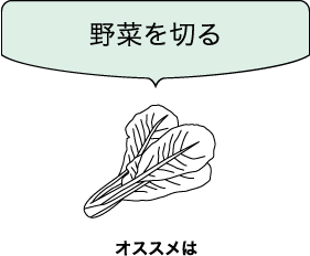 野菜を切る