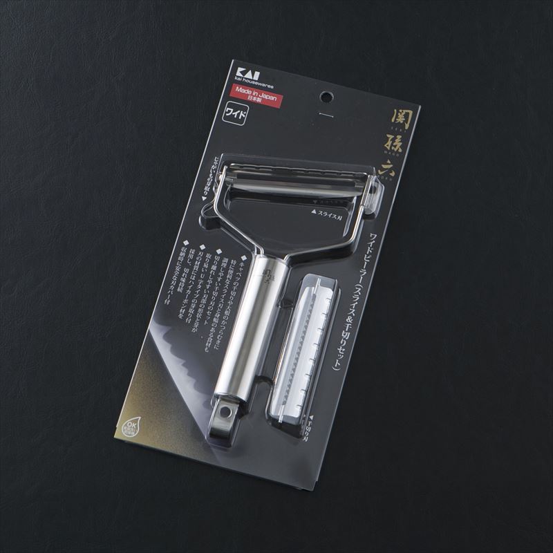 完璧 貝印 DH3349 関孫六 ステンレス ワイドピーラー 固定式