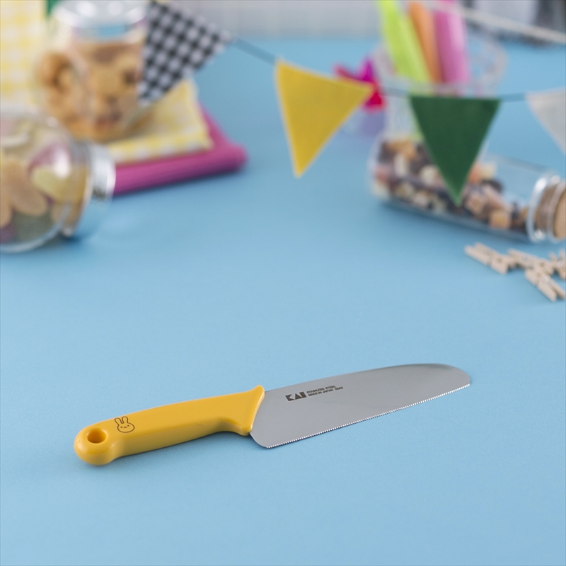 日本貝印KAI－兒童料理刀 日本製 FG-5001／兒童安全菜刀／兒童廚房用刀／小鋸齒刀刃
