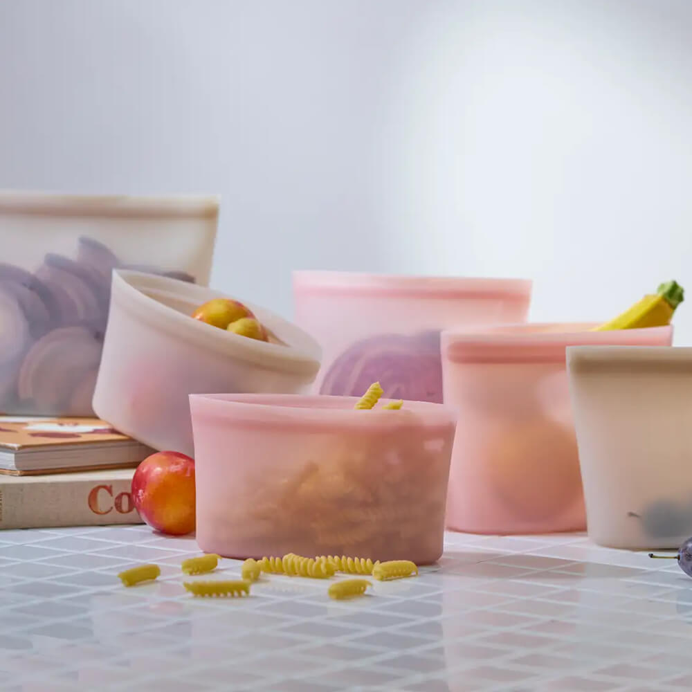 バッグ Kai ヨドバシ.com - 貝印 KAI シリコーン 保存バッグ 自立型 450ml