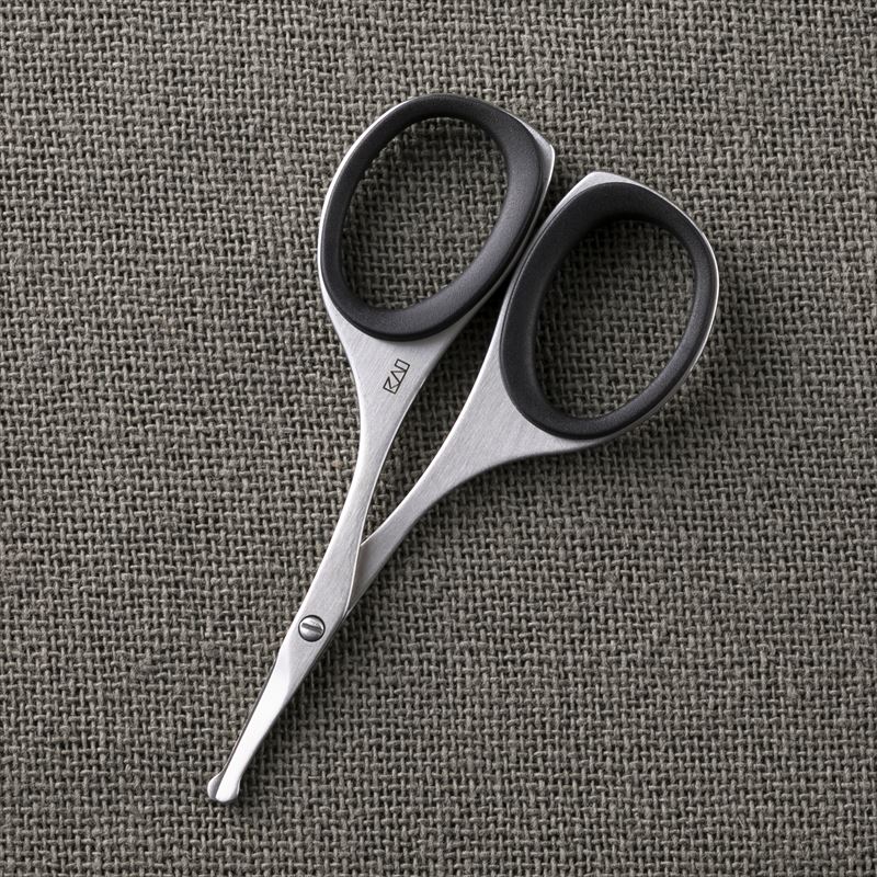 ファッション通販】 貝印 Kai Corporation Groom グルーム セーフティ ハサミ 鼻毛 はさみ 樹脂リング付 鼻毛ハサミ シルバー;黒 貝印 KQ3114 セーフティハサミ樹脂リング付 鼻毛 カッター お手入れ