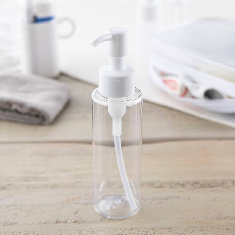 貝印 ポンプボトル100ml ボトル ポンプ ぽんぷ 透明 シャンプー 