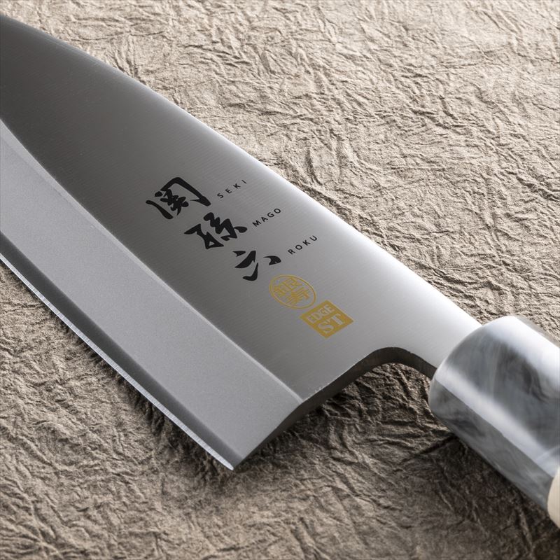 7148 左利き用 出刃包丁 6寸 刺身包丁 和包丁 本出刃 黒檀黒水牛角八角柄 7148 左利き用 出刃包丁 6寸 刺身包丁 和包丁 本出刃 黒檀黒水