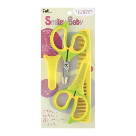 Smiley Baby ベビー用サンパツスキセット キャップ付 クシ付 Kf0149 貝印公式オンラインストア