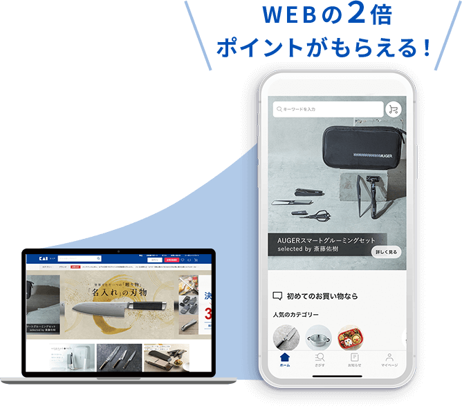 WEBの2倍 ポイントがもらえる!