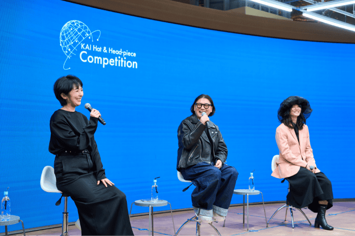 ファッションデザイナー丸山敬太氏、ファッションジャーナリスト向千鶴氏、Hat&Head-piece designer日爪ノブキ氏によるトークショーを開催！「越境」が拓くクリエーションの未来について語る